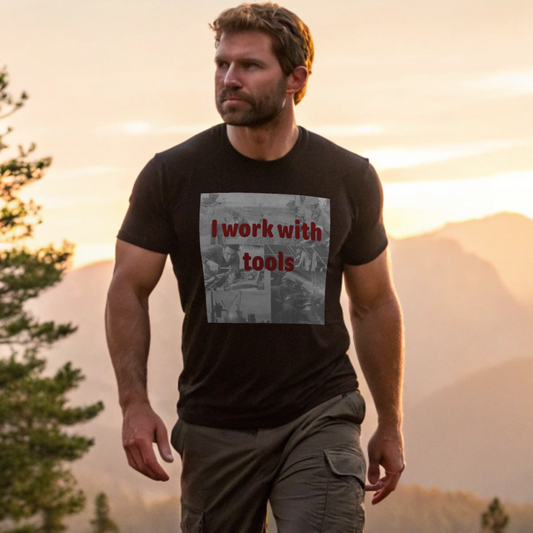 I work with tools - Mens T-Shirt