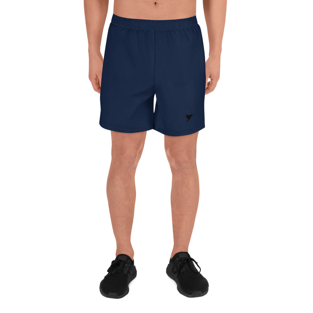 Mens Athletic Shorts - Navy Blue with Black Kookaburra logo