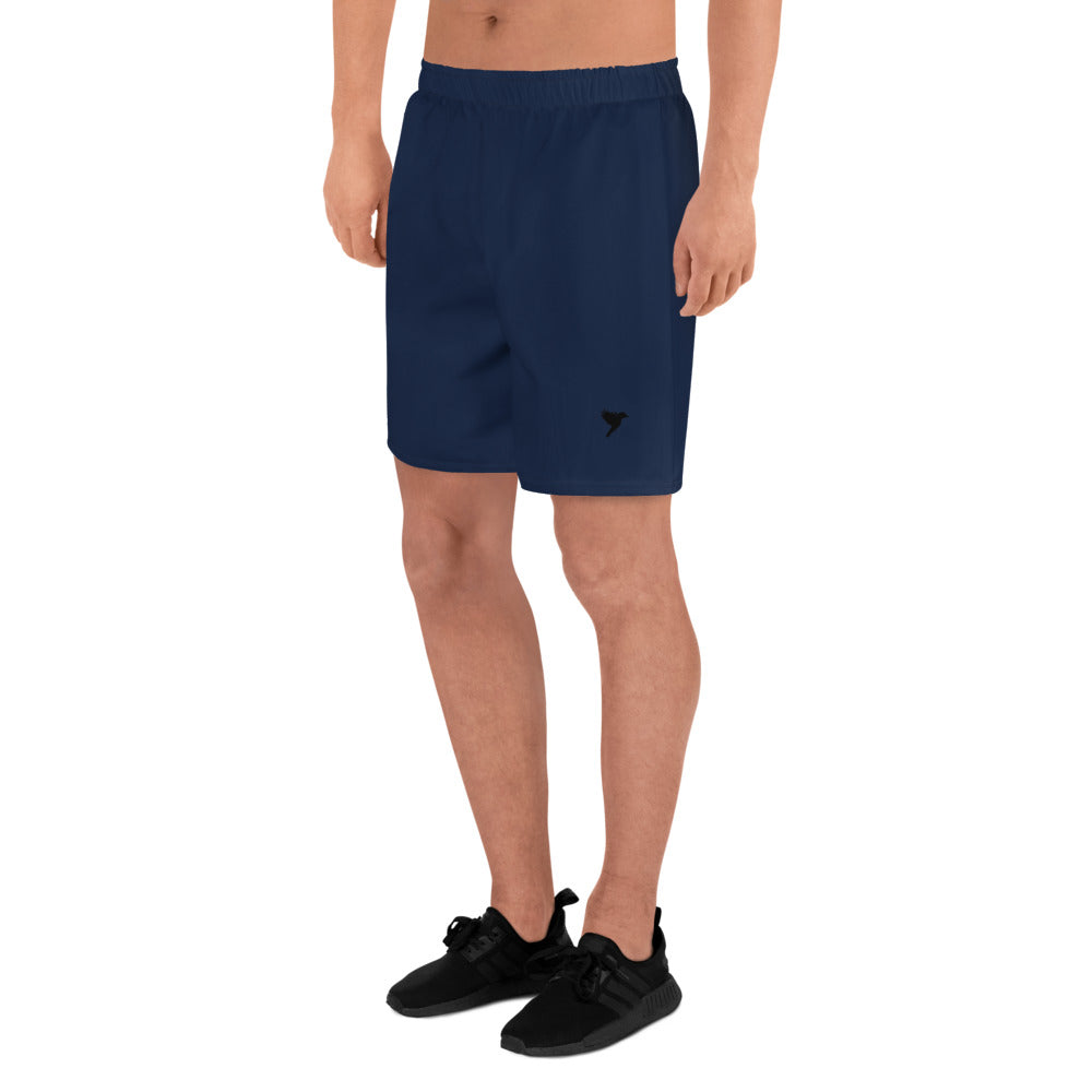 Mens Athletic Shorts - Navy Blue with Black Kookaburra logo