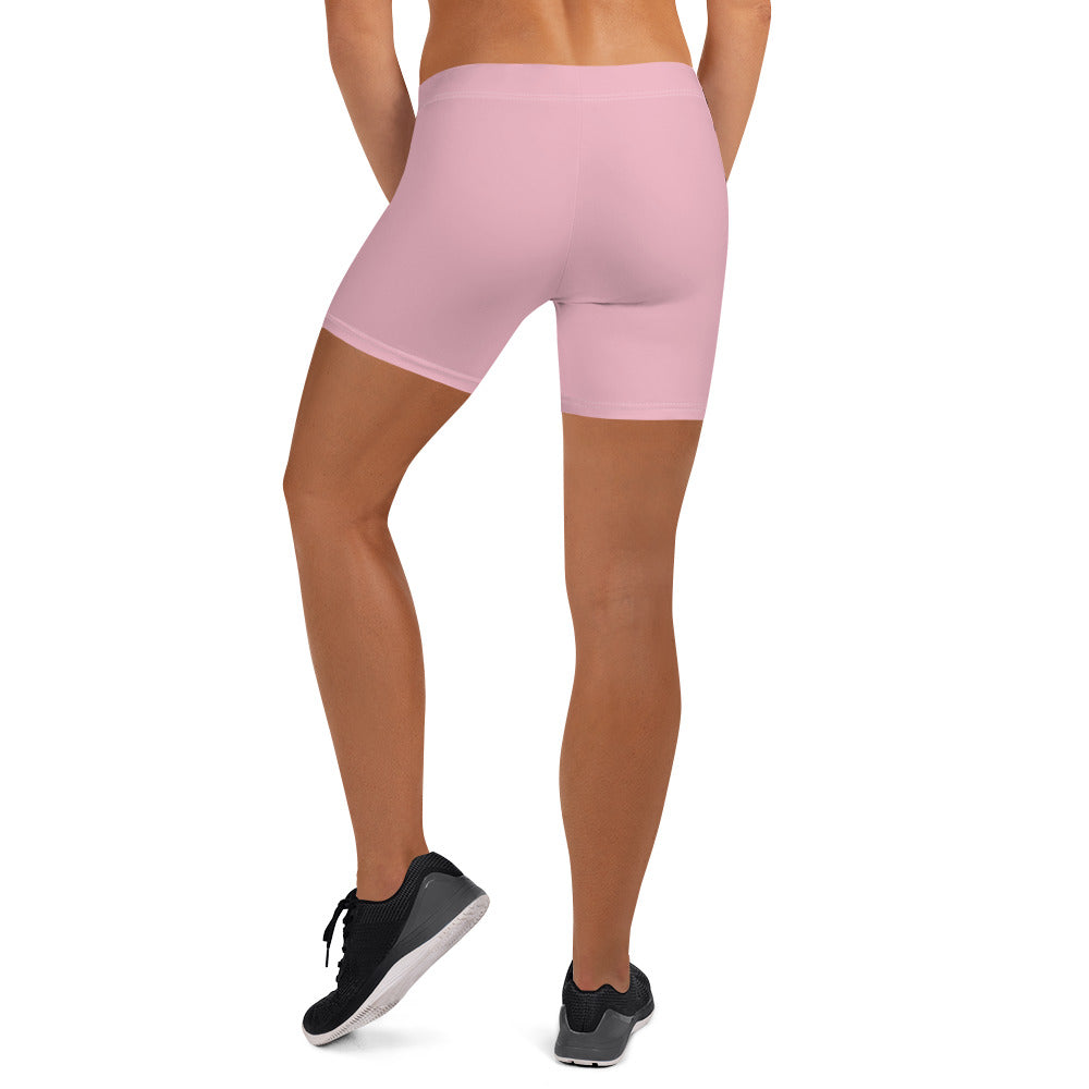 Womens Gym Shorts - Pink with Blue kookaburra logo