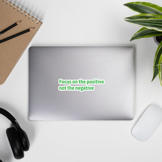 Positive Focus - Green Text - Bubble-free stickers