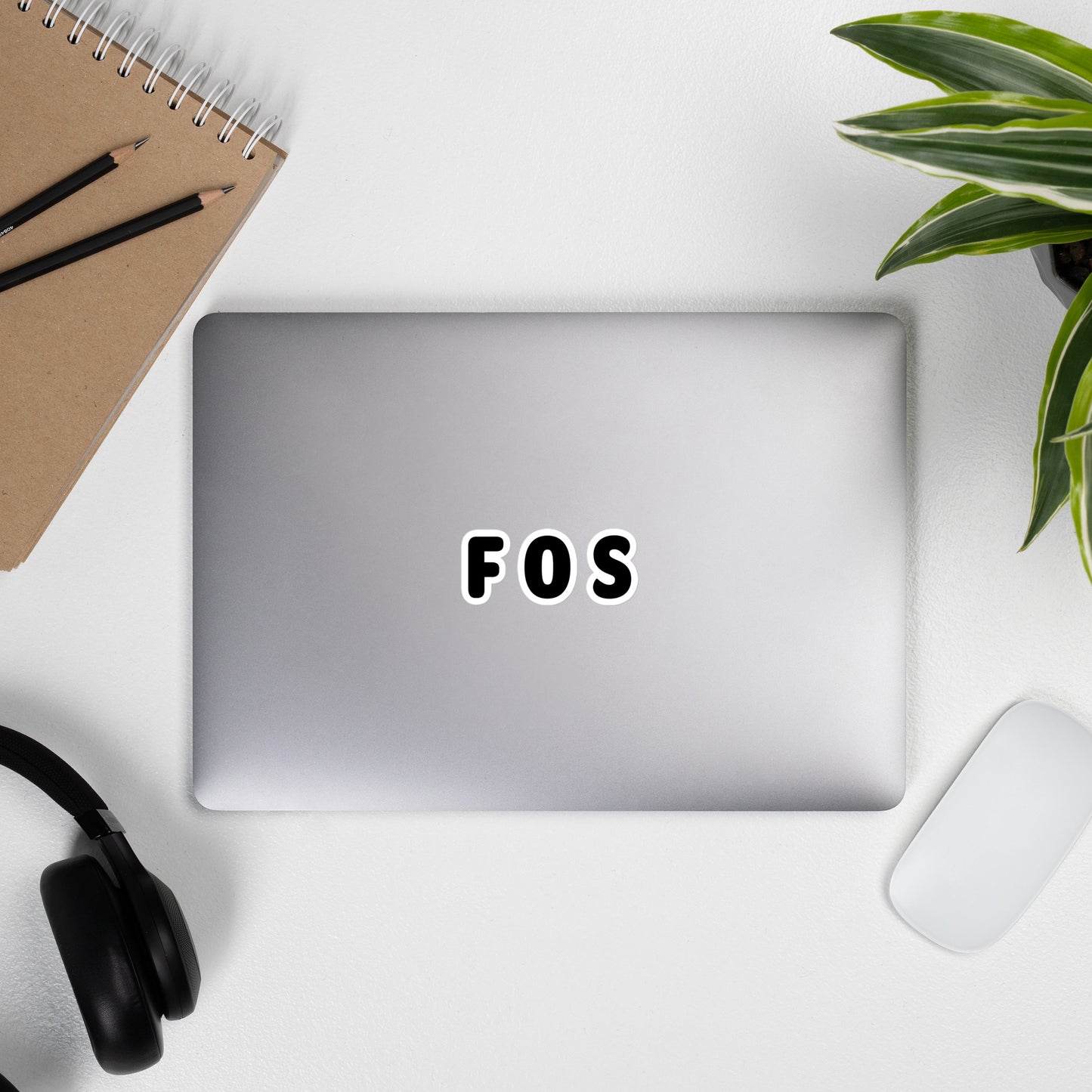 FOS - Black Text - Bubble-free stickers