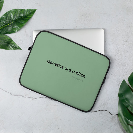 Genetics are a bitch - Black/Green - Laptop Sleeve