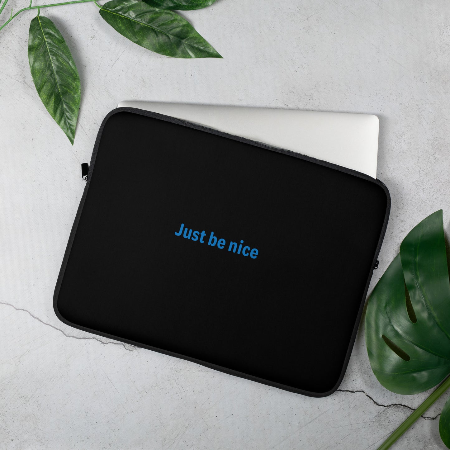 Just be nice - Blue/Black - Laptop Sleeve