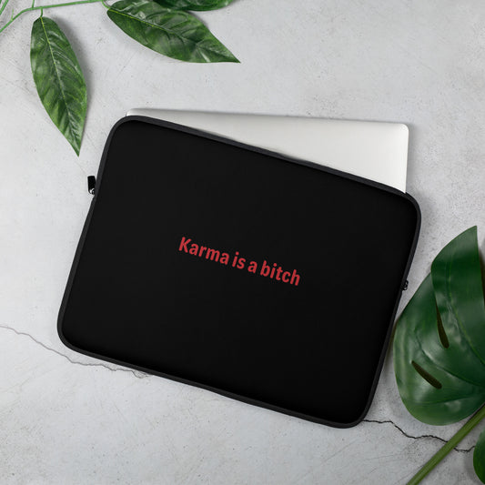 Karma is a bitch - Red/Black - Laptop Sleeve