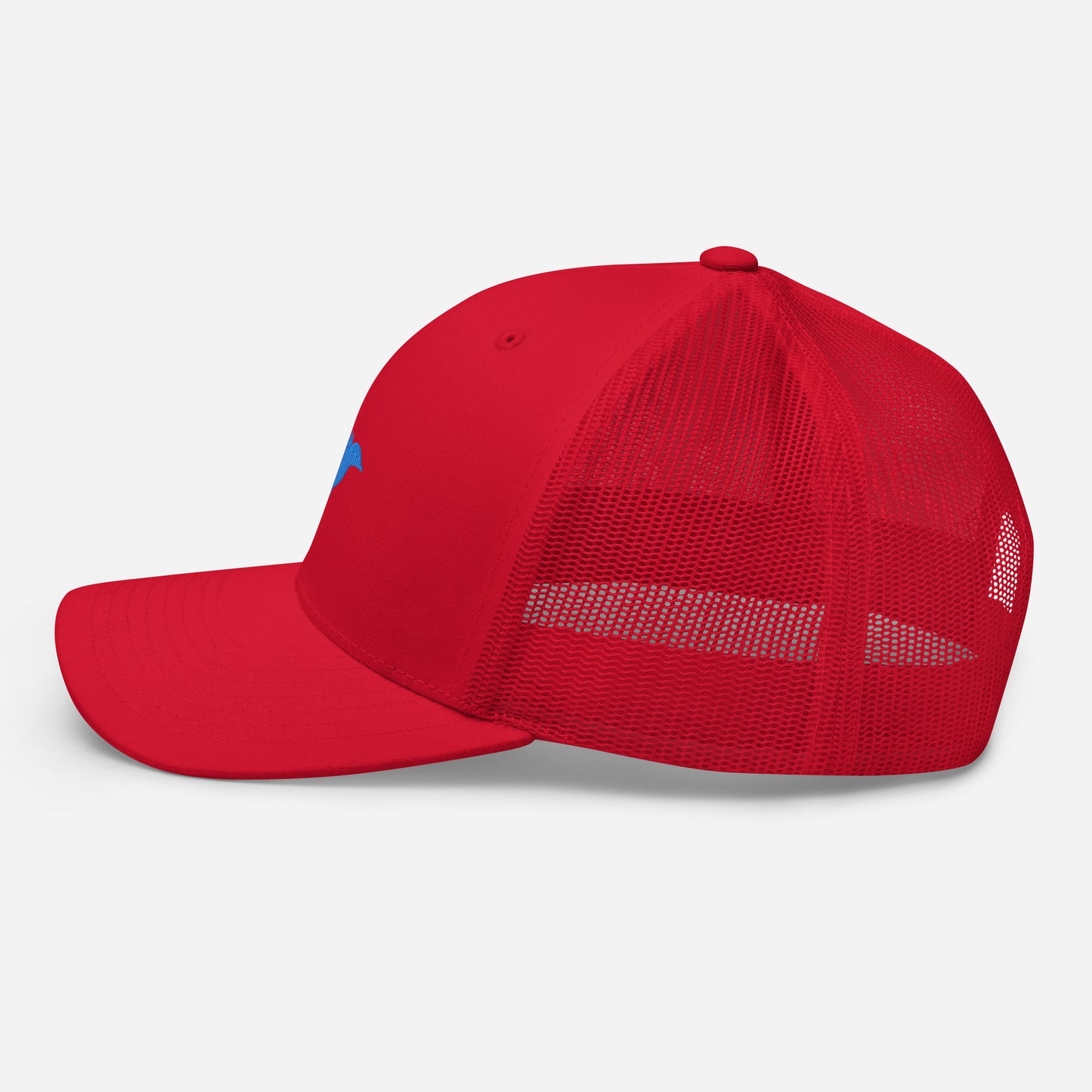 Trucker Cap - Red with Light Blue kookaburra logo