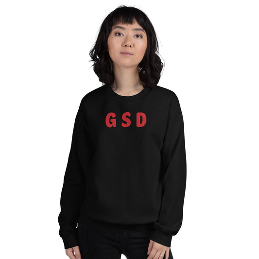 GSD - Red Text - Womens Sweatshirt