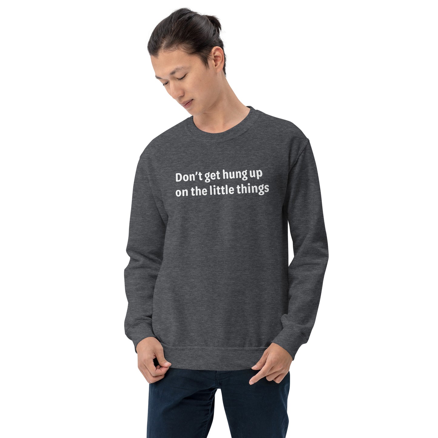 Little things - White Text - Mens Sweatshirt