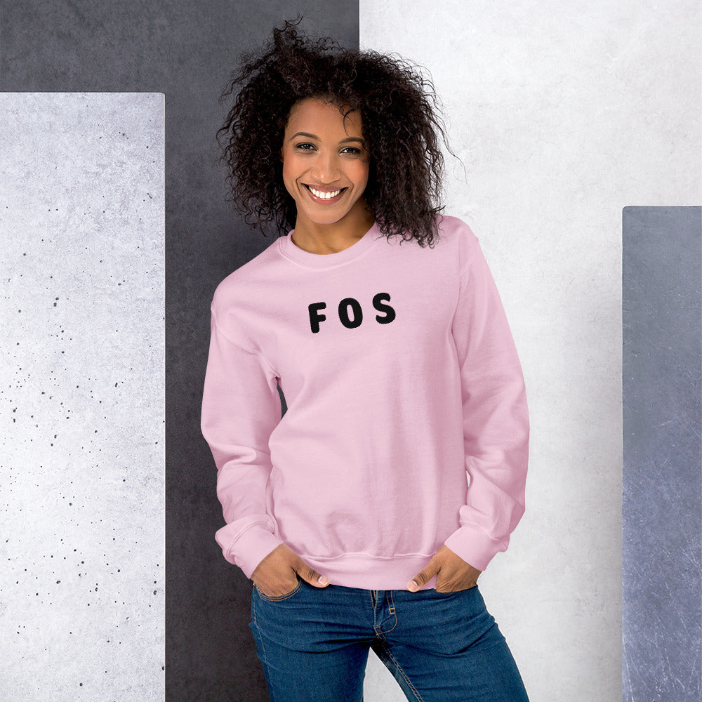 FOS - Black Text - Womens Sweatshirt