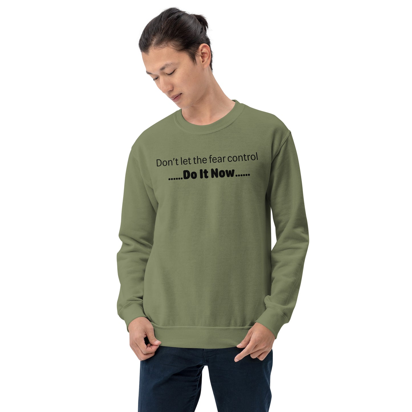 Fear - Black Text - Mens Sweatshirt