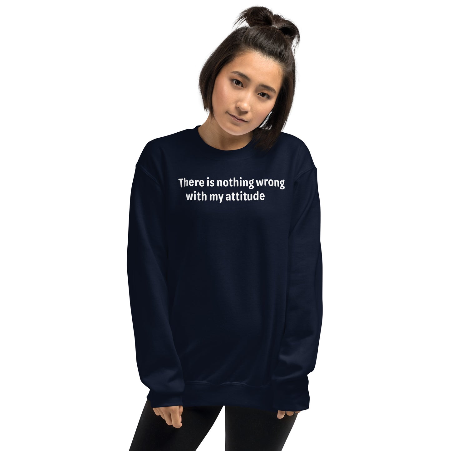 Attitude - White Text - Womens Sweatshirt