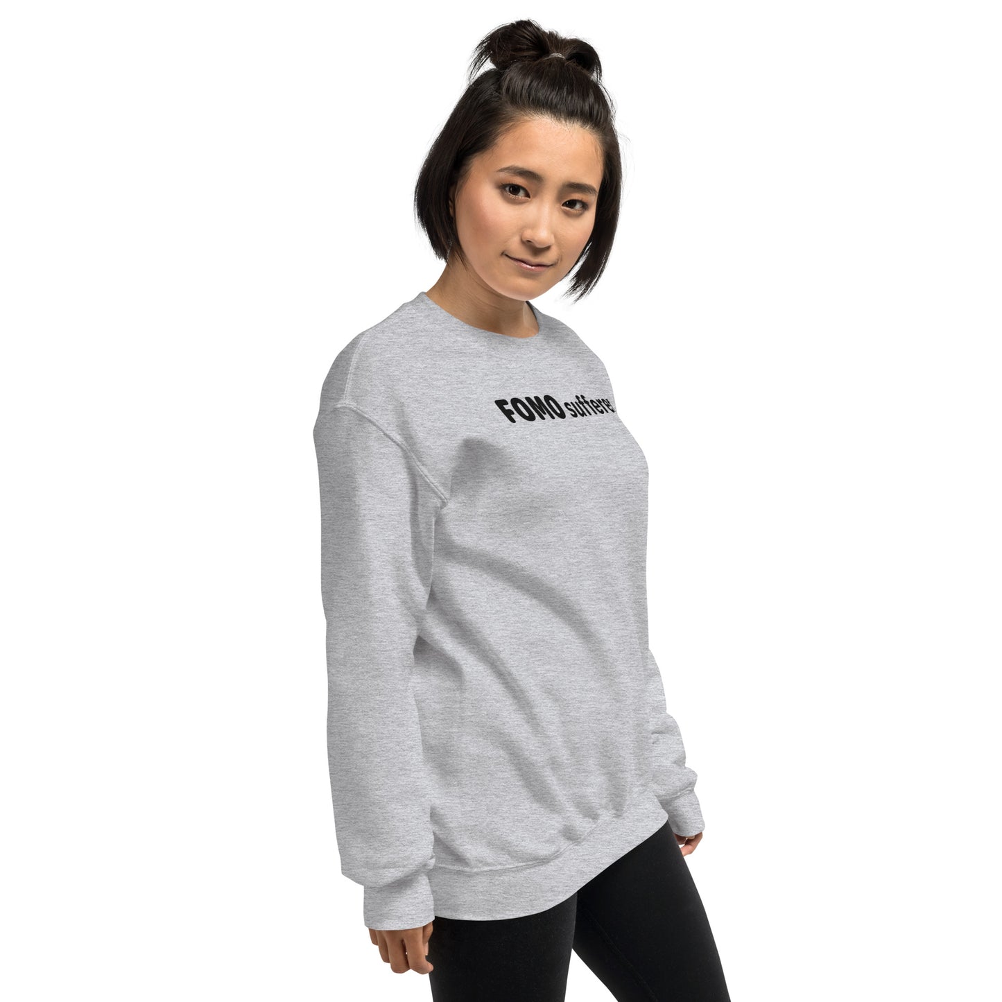 FOMO sufferer - Black Text - Womens Sweatshirt