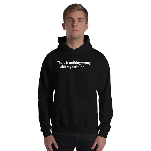 Attitude - White text - Mens Hoodie