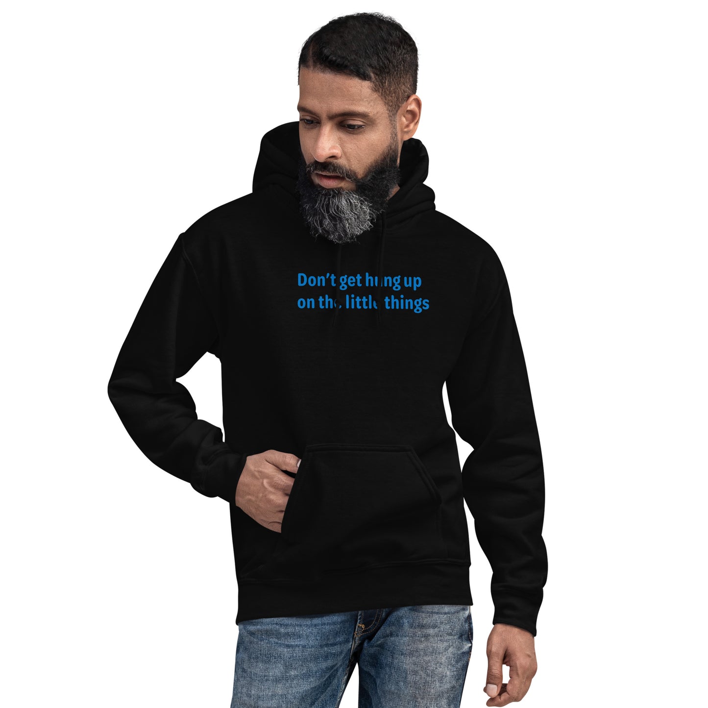 Little things - Blue Text - Mens Hoodie