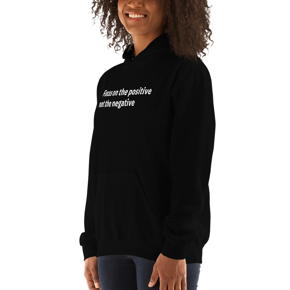 Positive Focus - White text - Womens Hoodie