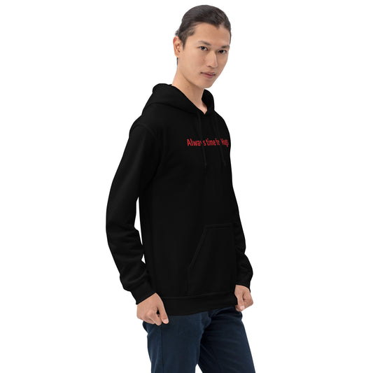 Always time for hugs - Red Text - Mens Hoodie