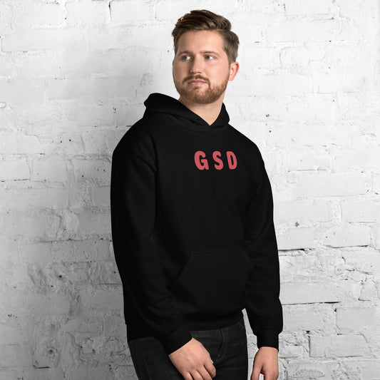 GSD - Red Text - Mens Hoodie