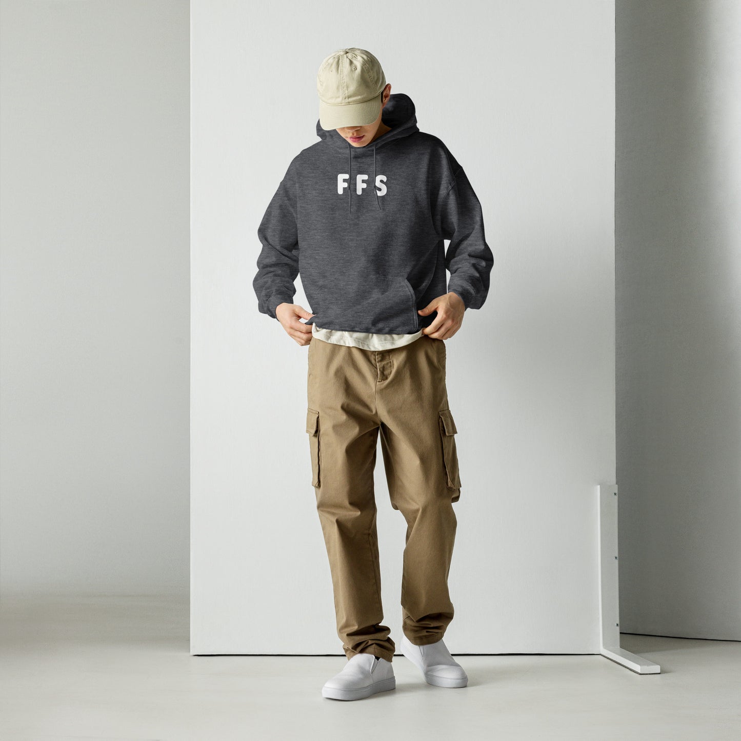 FFS - White text - Mens Hoodie