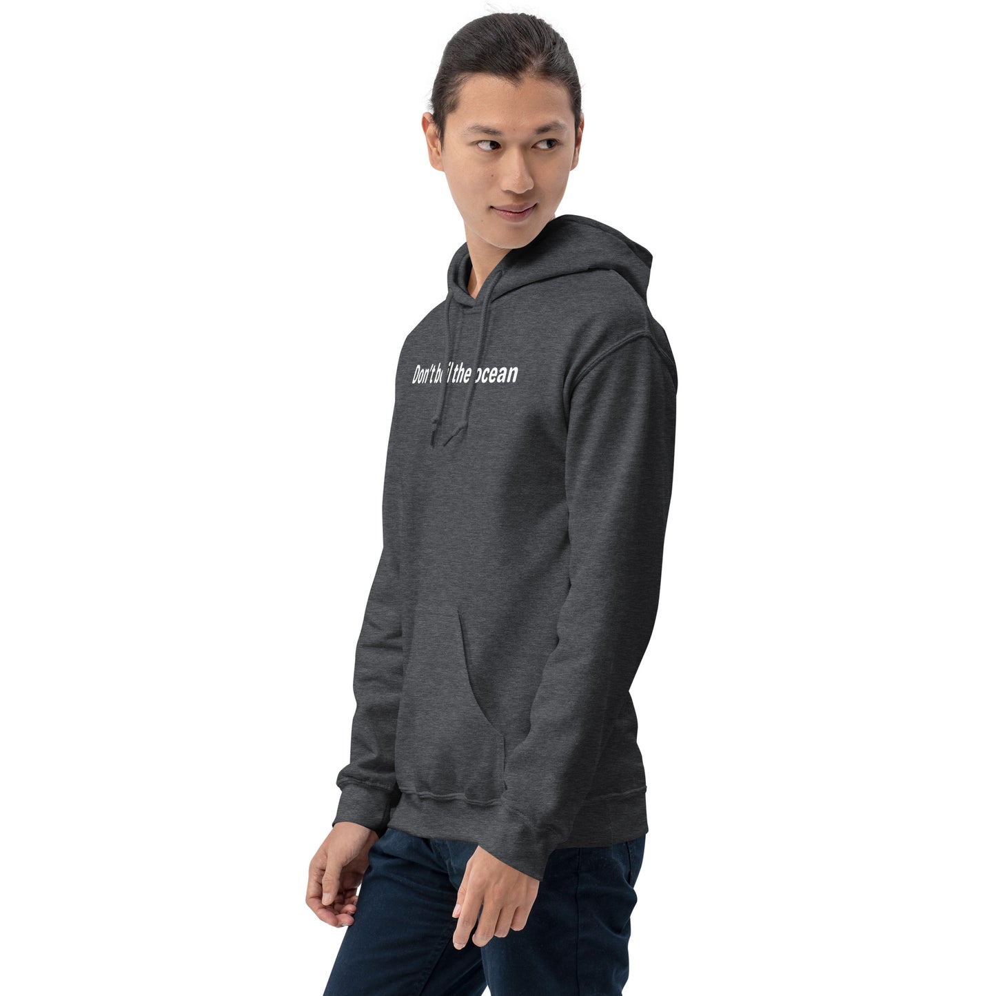 Don't boil the ocean - White text - Mens Hoodie