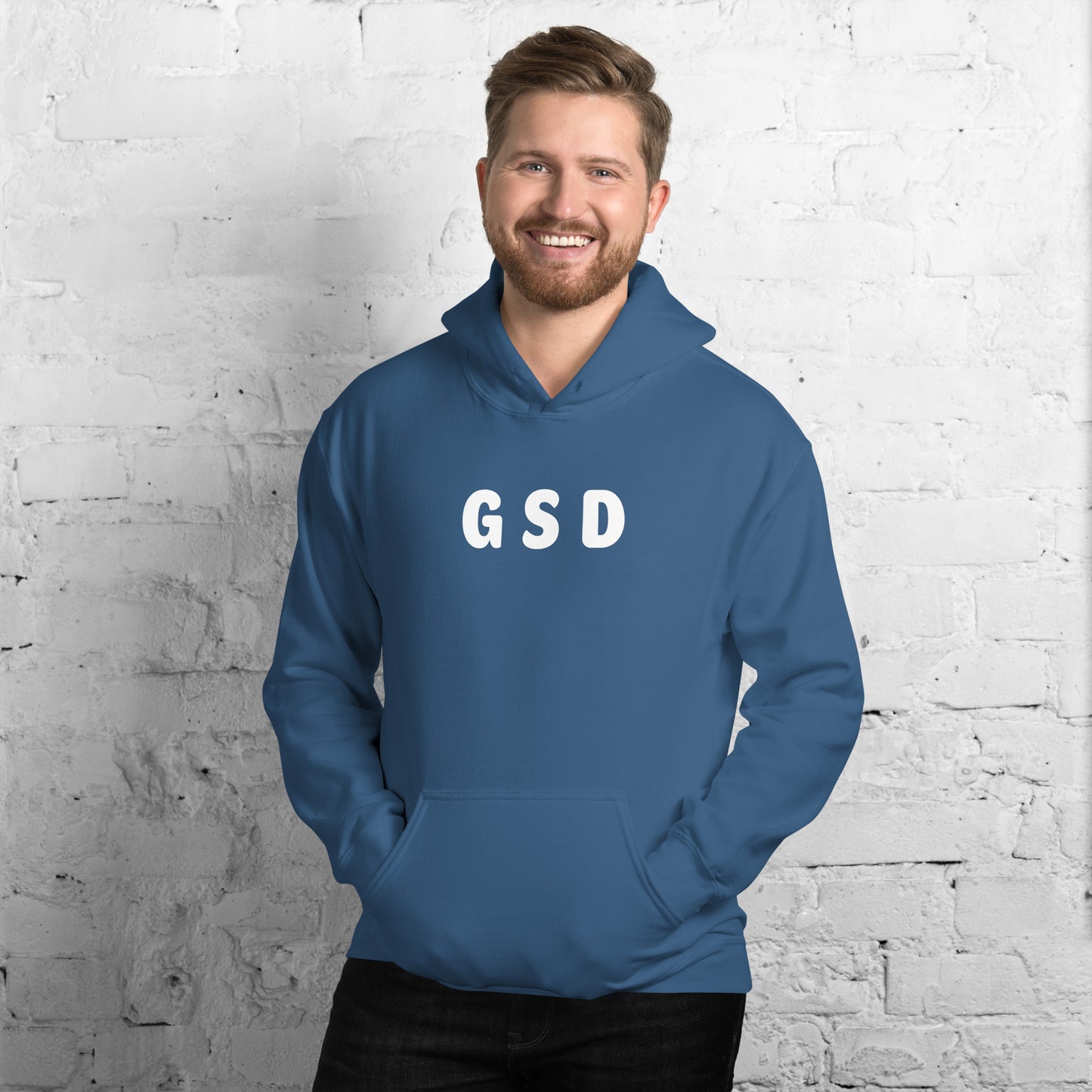 GSD - White text - Mens Hoodie