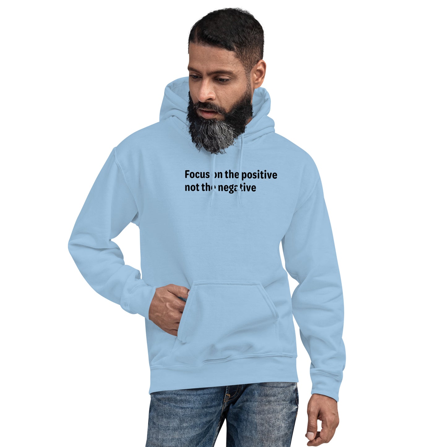 Positive Focus - Black Text - Mens Hoodie