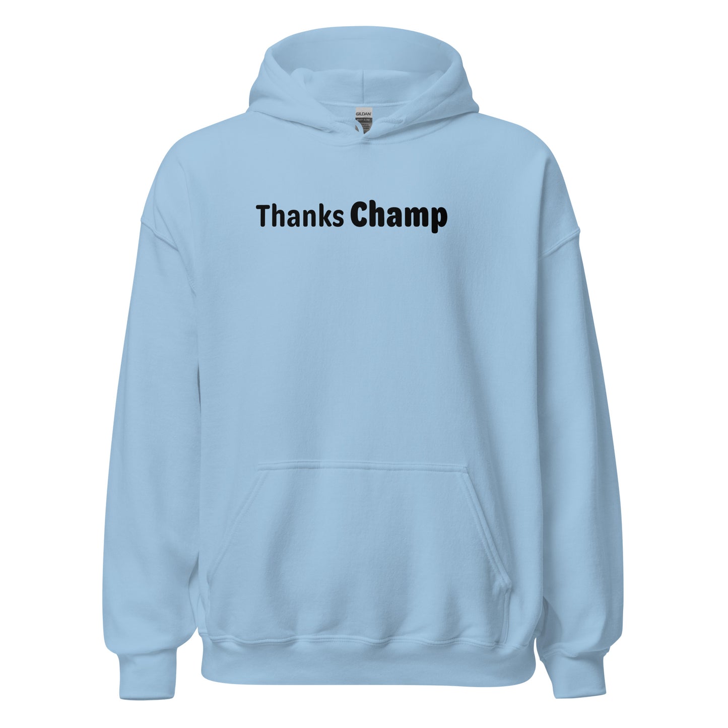 Thanks champ - Black Text - Mens Hoodie