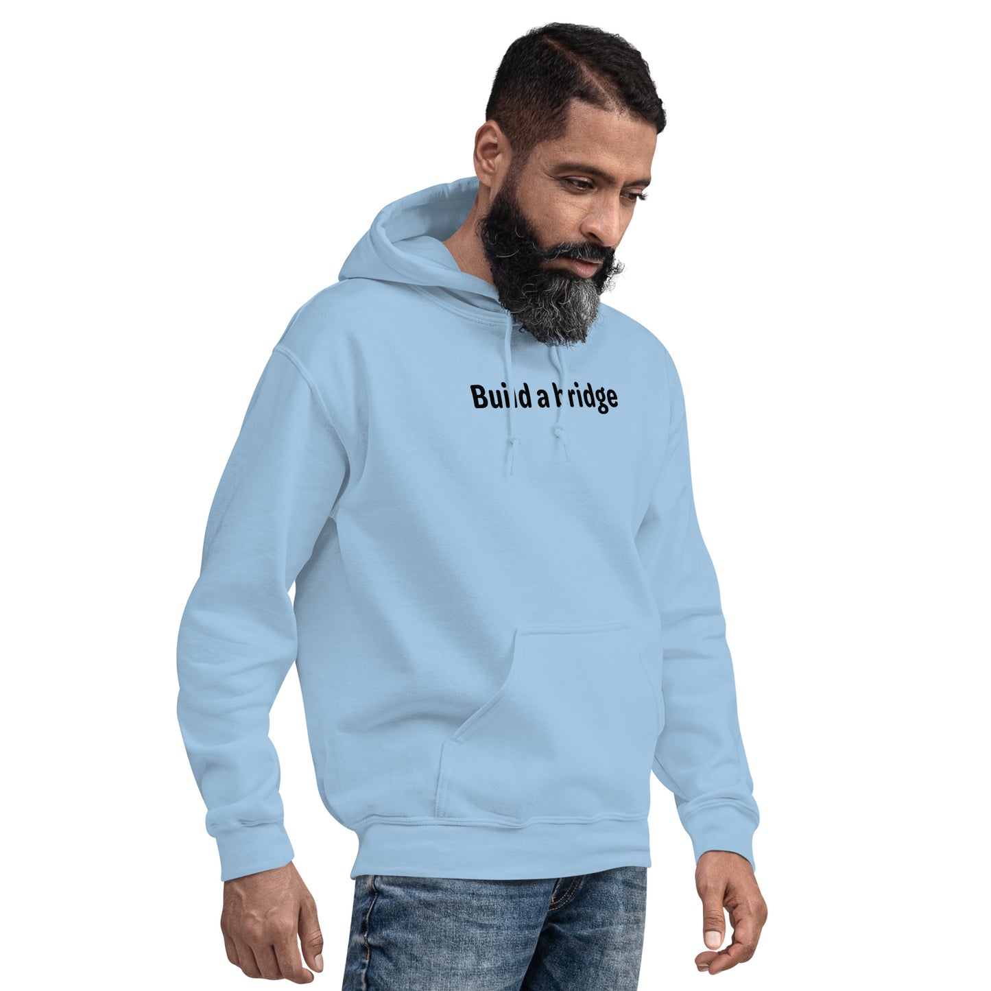 Build a bridge - Black Text - Mens Hoodie