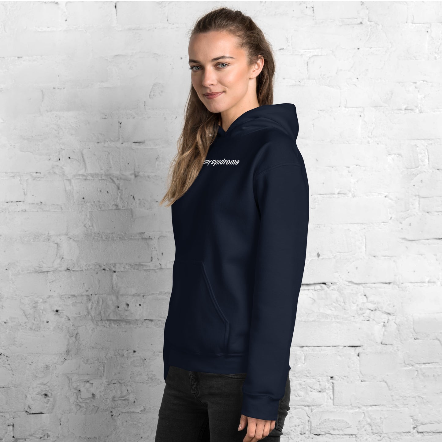 Common Enemy Syndrome - White text - Womens Hoodie