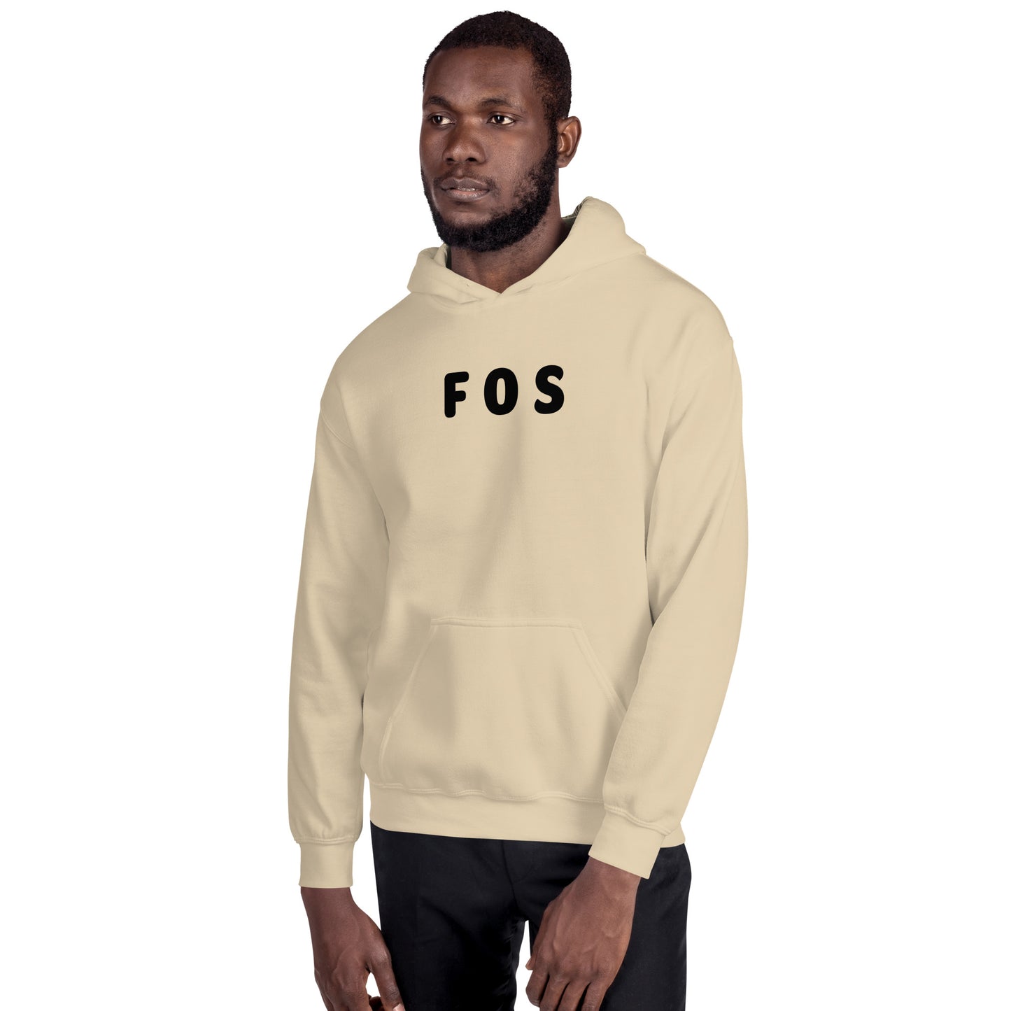 FOS - Black Text - Mens Hoodie