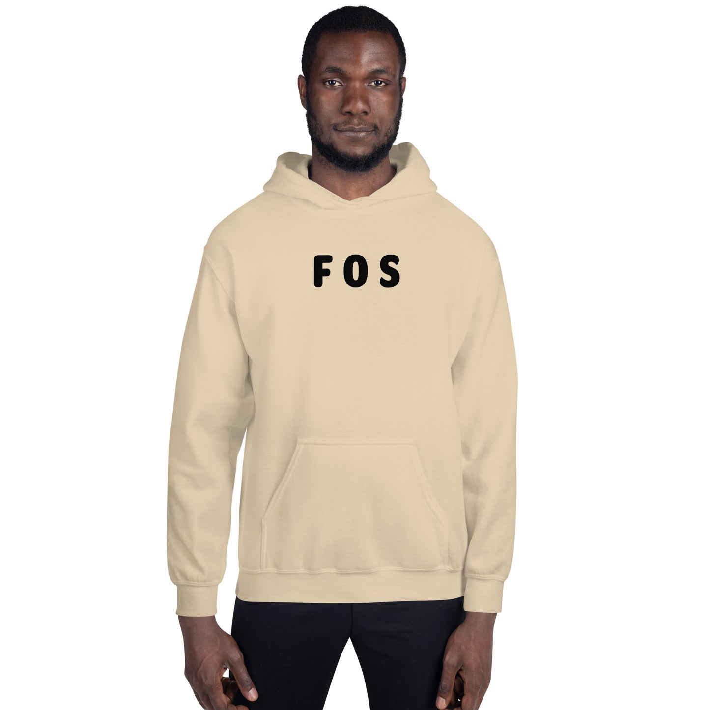 FOS - Black Text - Mens Hoodie