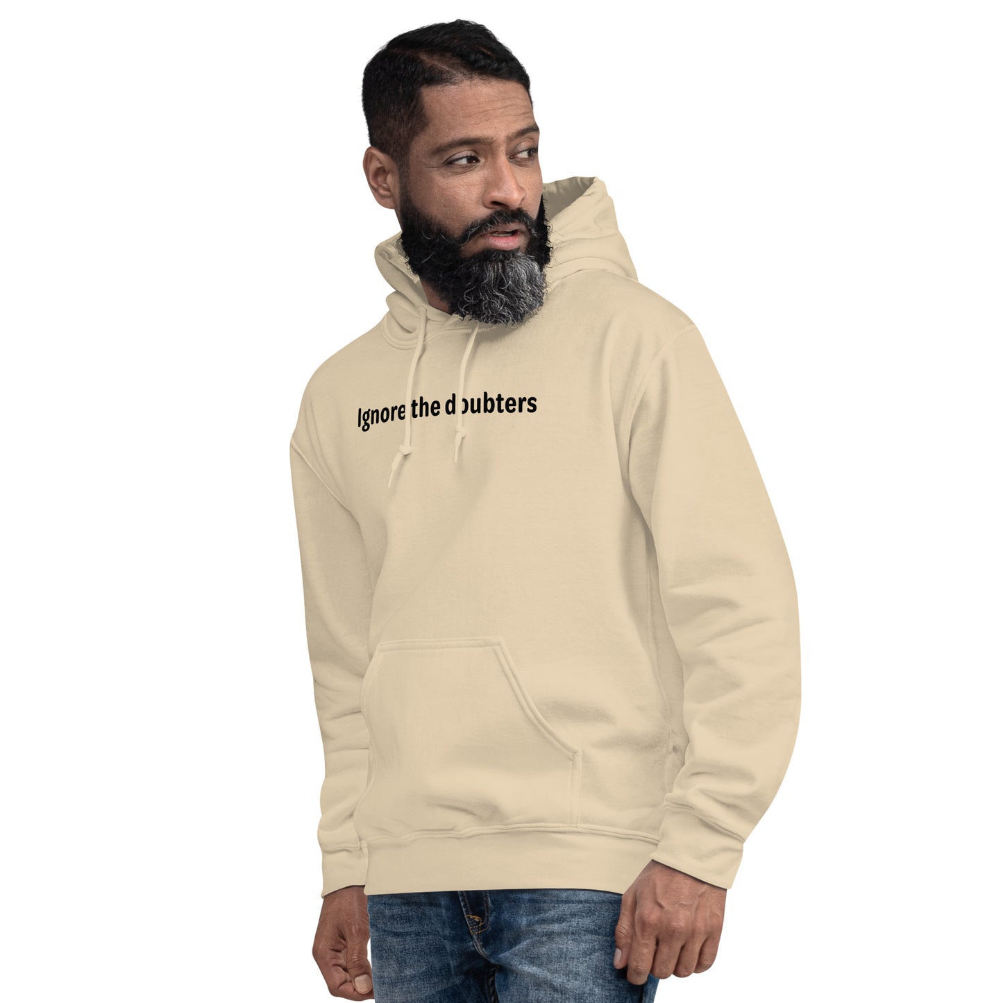 Ignore the doubters - Black Text - Mens Hoodie