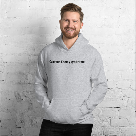 Common Enemy Syndrome - Black Text - Mens Hoodie