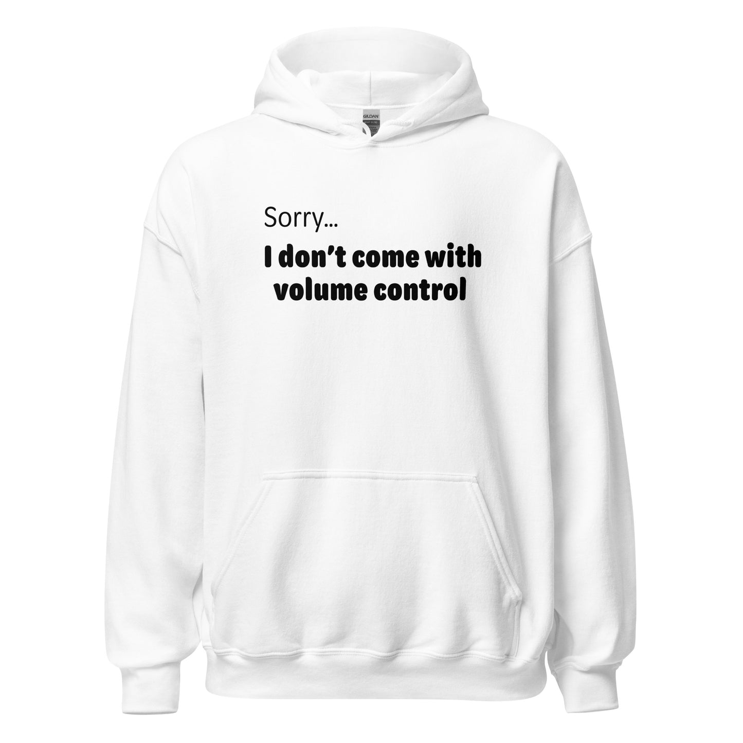 Volume control - Black Text - Mens Hoodie