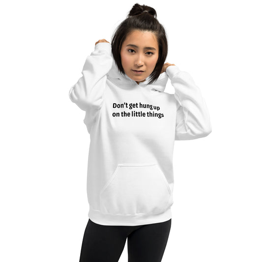 Little things - Black Text - Womens Hoodie