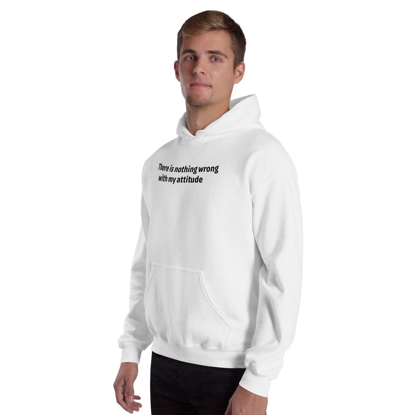 Attitude - Black Text - Mens Hoodie