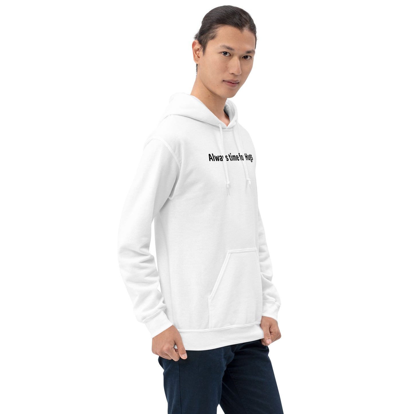 Always time for hugs - Black Text - Mens Hoodie