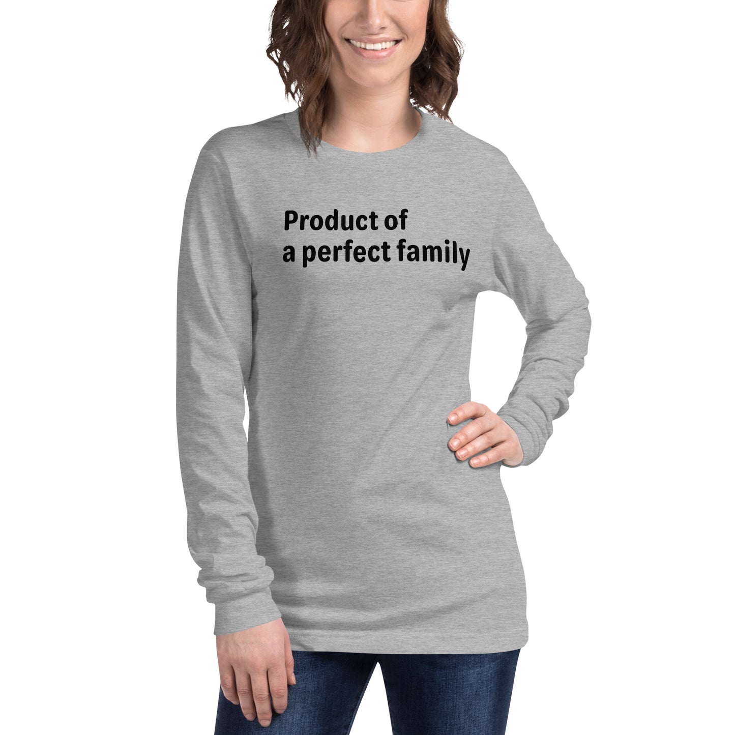 Product of - Black text - Womens Long Sleeve Tee