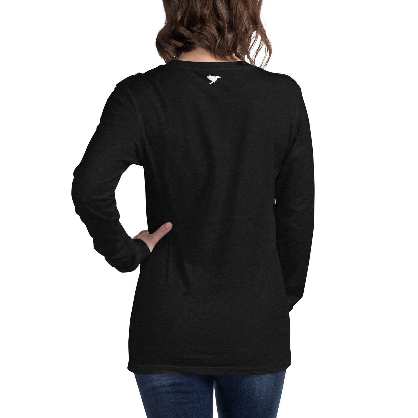 Build a bridge - White text - Womens Long Sleeve Tee