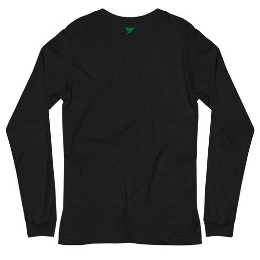 Back in the room - Green text - Womens Long Sleeve Tee