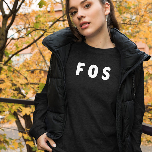 FOS - White text - Womens Long Sleeve Tee