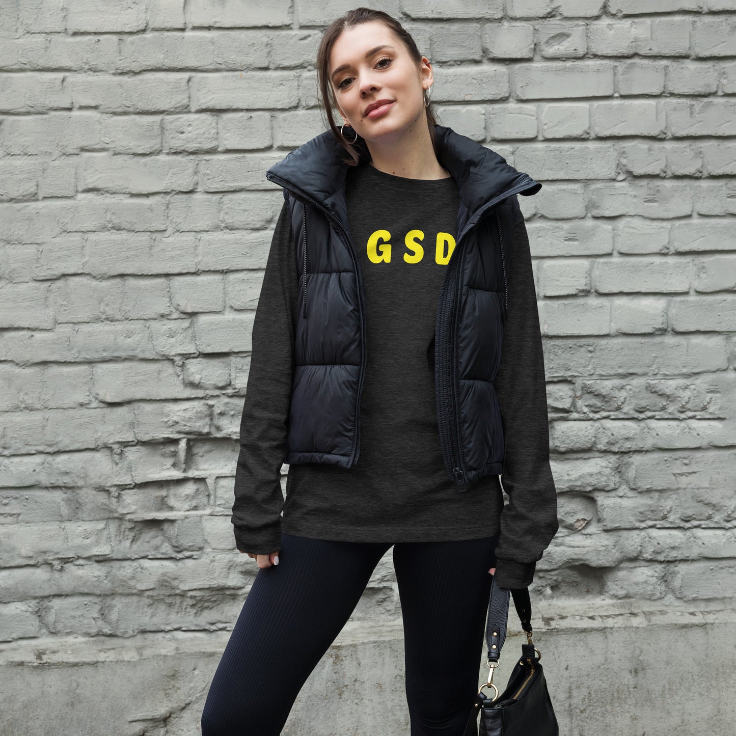 GSD - Yellow text - Womens Long Sleeve Tee