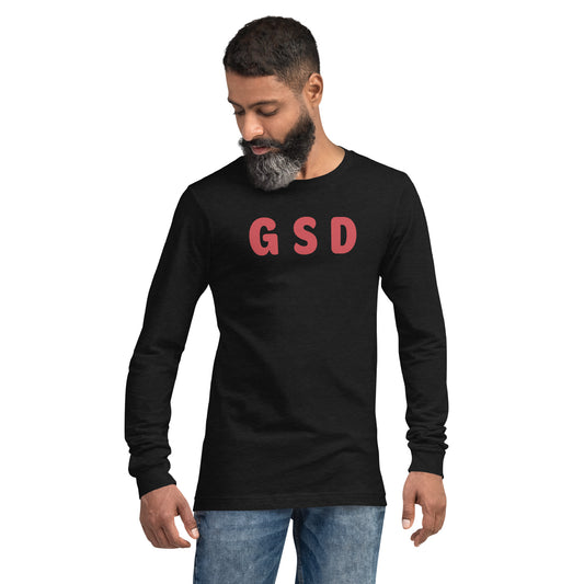 GSD - Red text - Mens Long Sleeve Tee