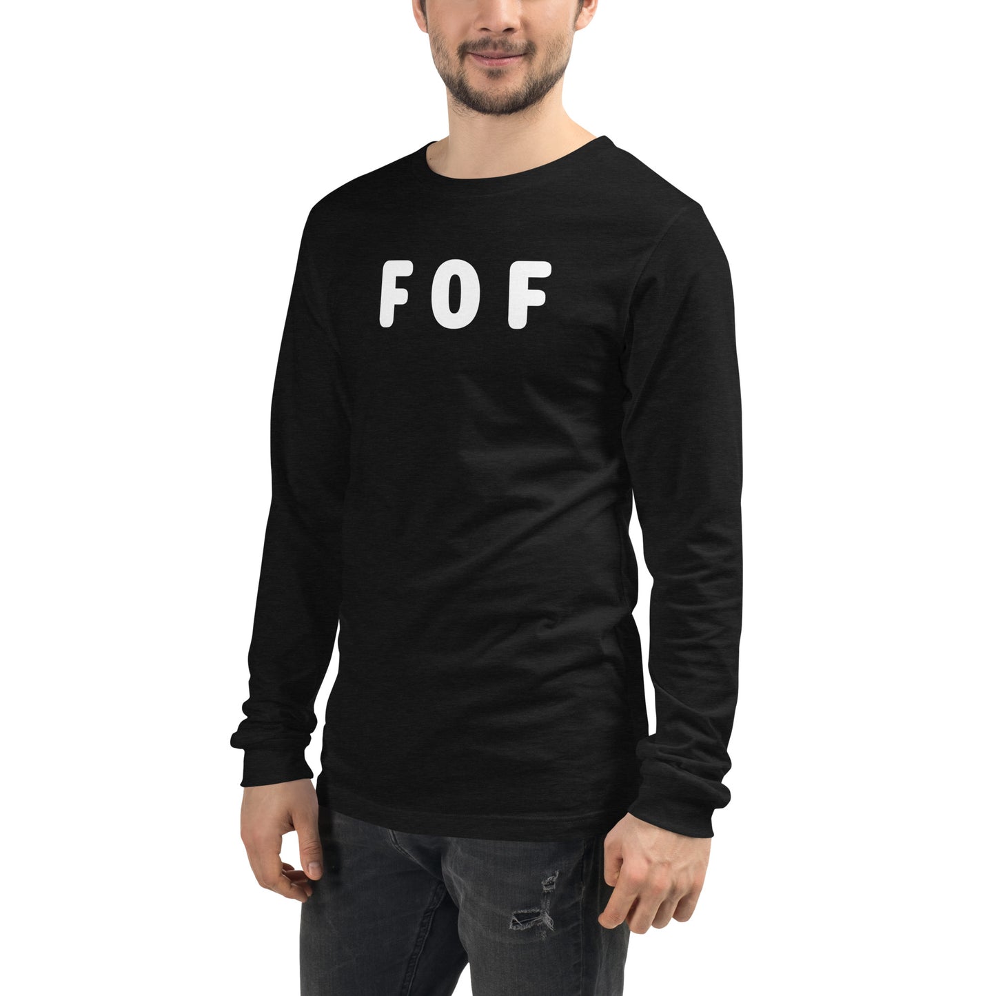 FOF - White text - Mens Long Sleeve Tee