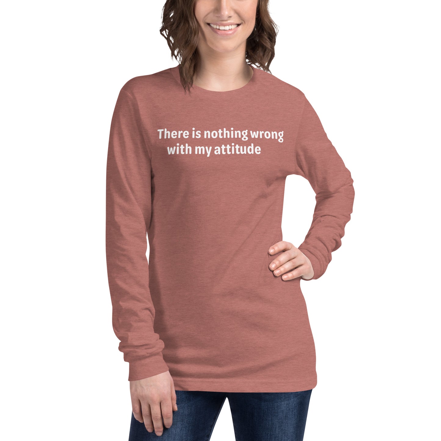 Attitude - White text - Womens Long Sleeve Tee