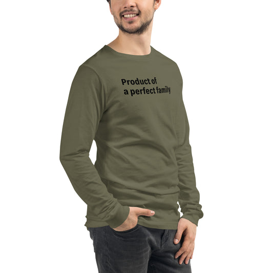 Product of - Black text - Mens Long Sleeve Tee