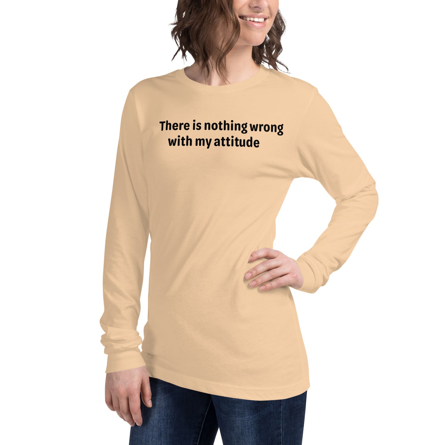 Attitude - Black text - Womens Long Sleeve Tee