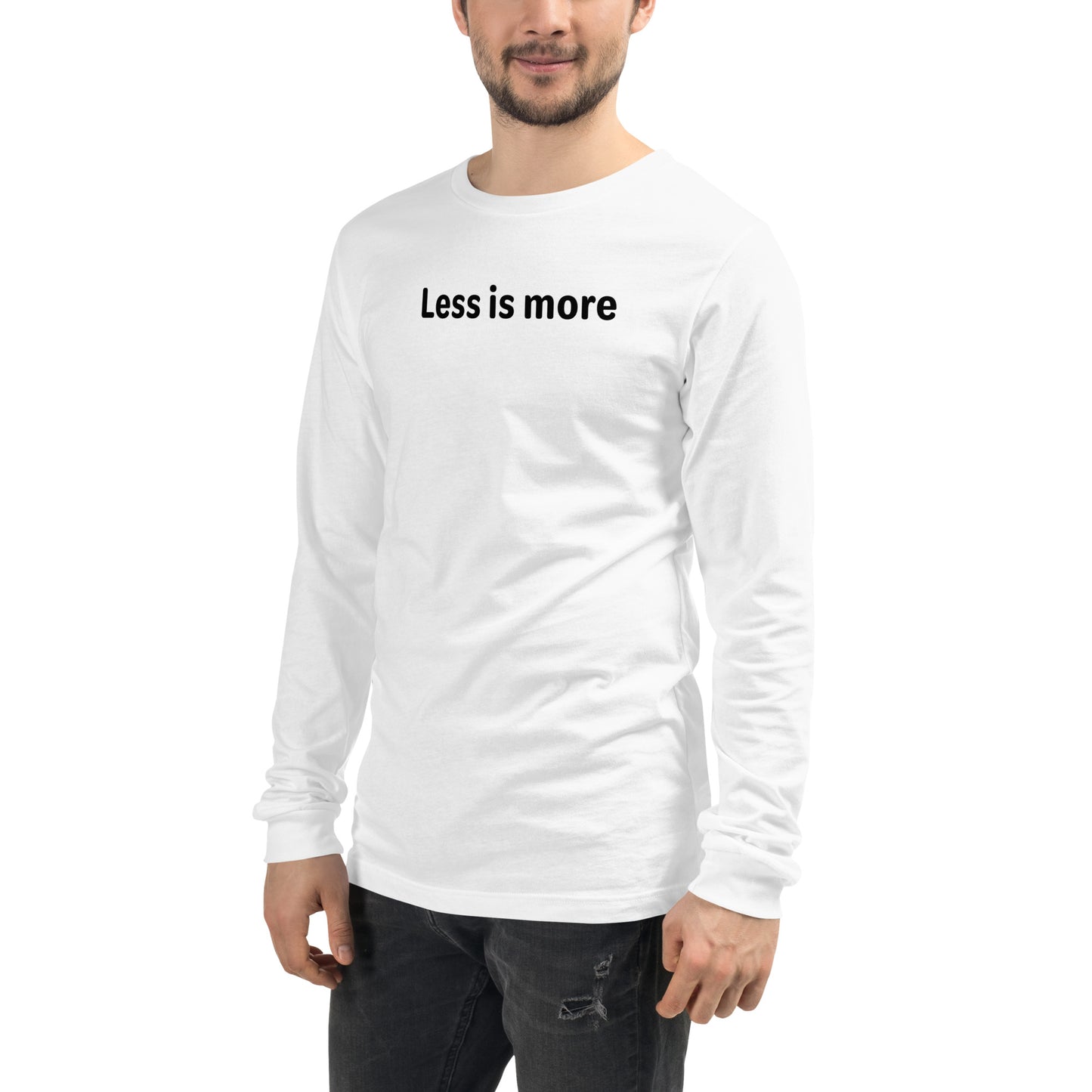 Less is more - Black text - Mens Long Sleeve Tee