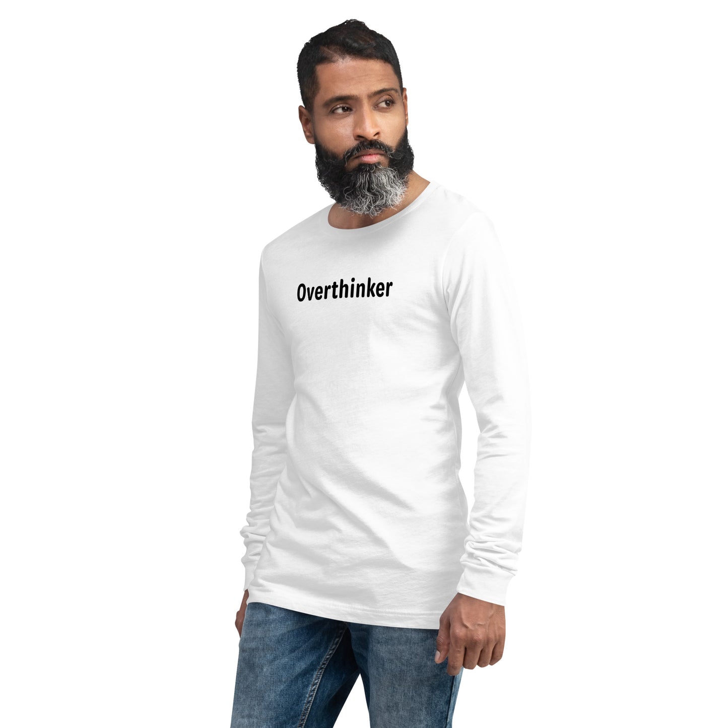 Overthinker - Black text - Mens Long Sleeve Tee