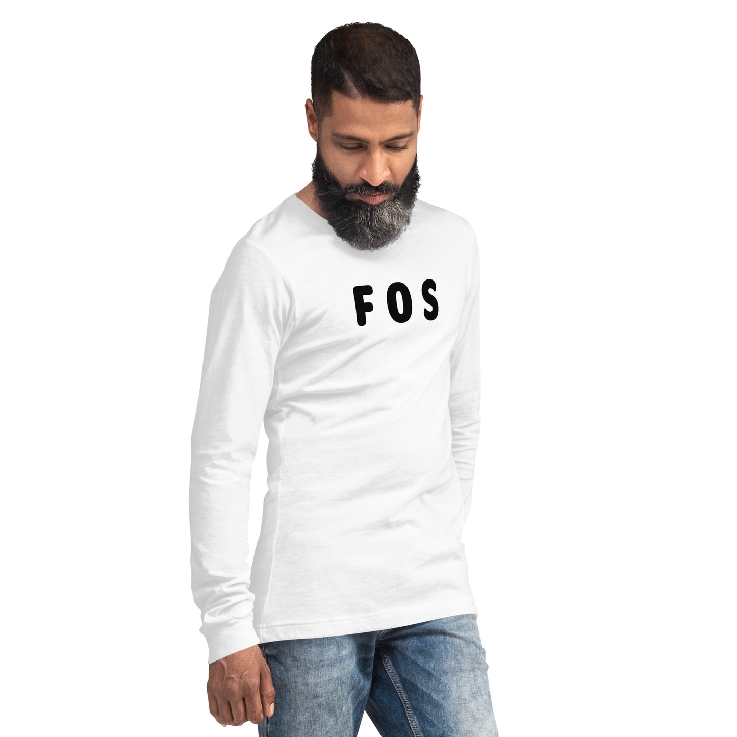 FOS - Black text - Mens Long Sleeve Tee