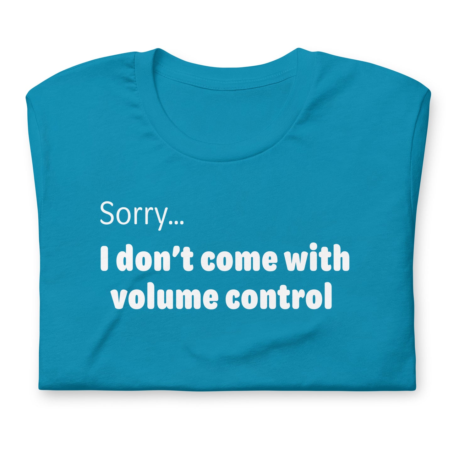 Volume control - White Text - Mens T-Shirt